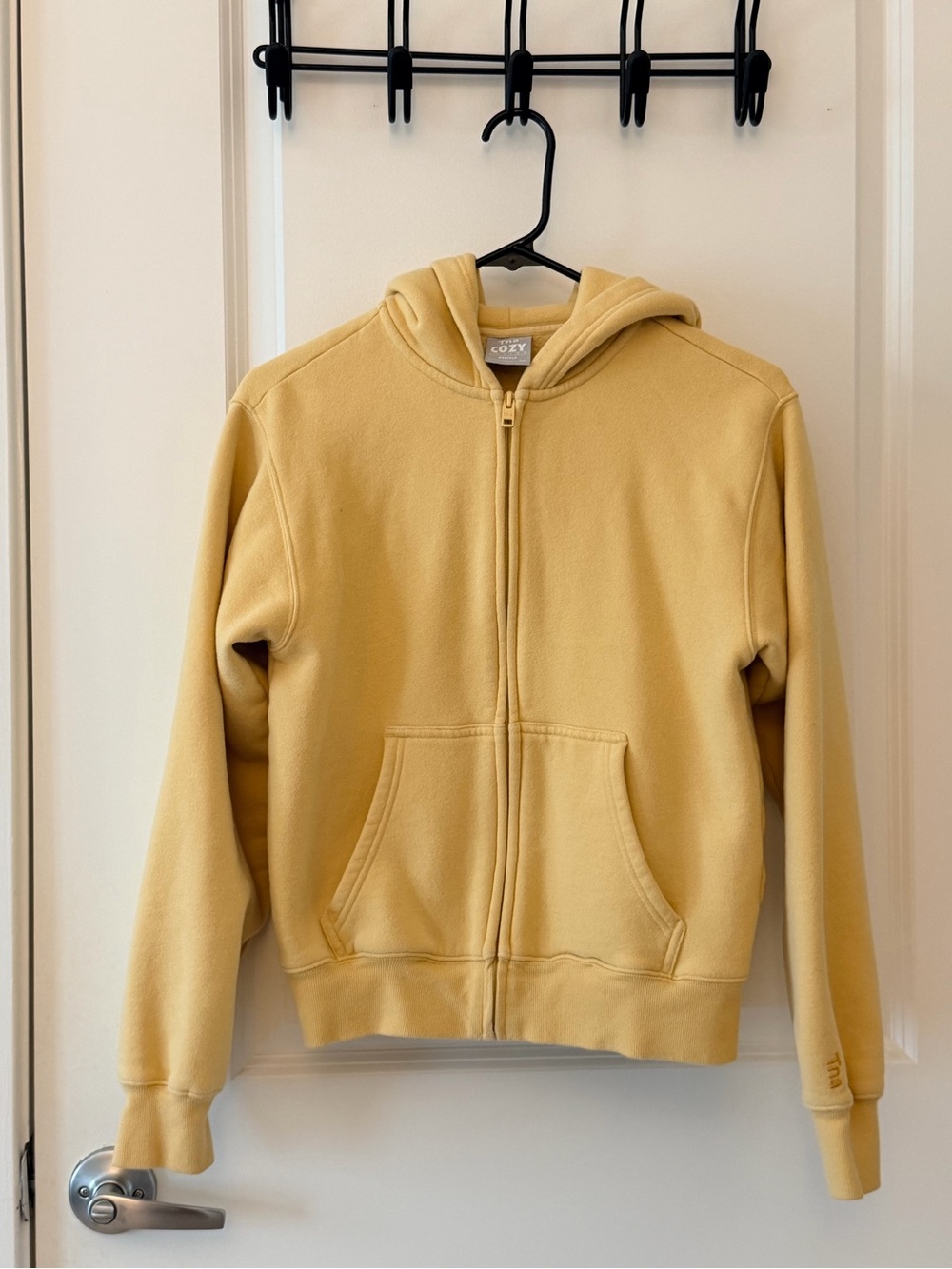 Aritzia TNS Cozy Fleece Perfect Zip Hoodie Yellow 2XS